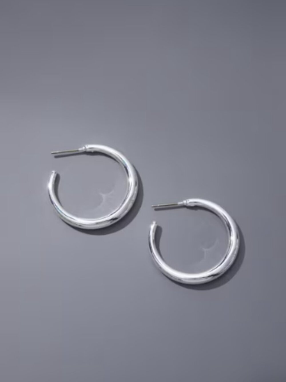 J Jill Silver Hoop Earrings